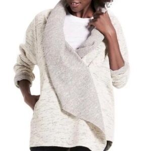 Lucky Brand Fleece Cardigan in Natural Oatmeal Mult